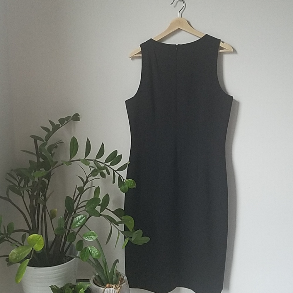 NWOT Raoul Black Asymmetrical Neck Sheath Dress - Picture 5 of 8